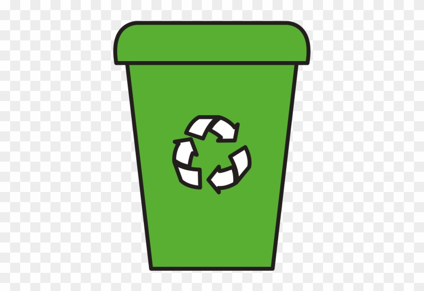 Recycle Bin Isolated Icon - Recycling Bin Cartono #847277