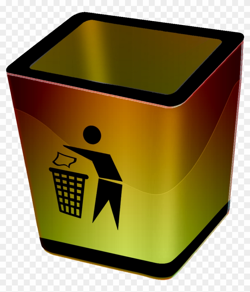 Recycle Bin Gold - Recycle Bin Icon Gold #847302