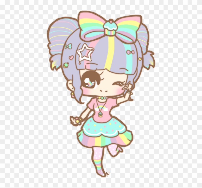 Cute & Kawaii Rainbow Girl By Cheshirepanda - Kawaii Chibi Draw #847409