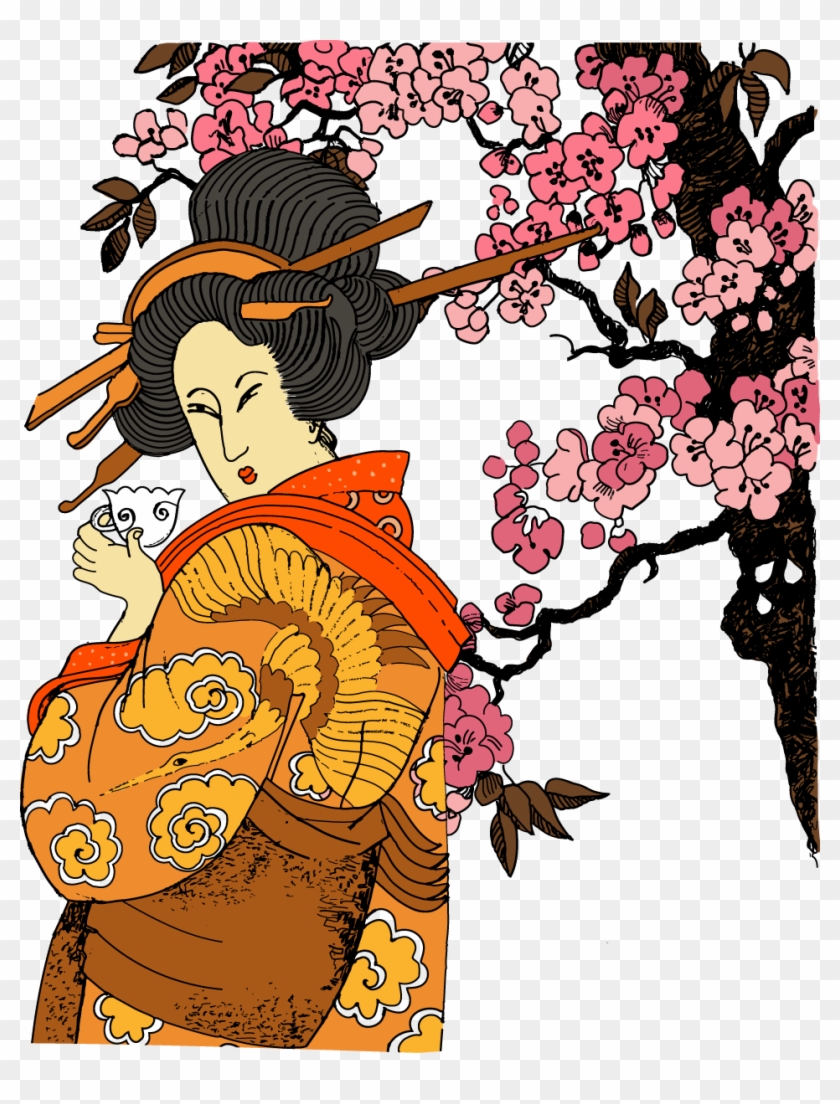 Japan Geisha Jidai Matsuri - Color Japan (color Therapy): An Anti-stress Coloring #847487