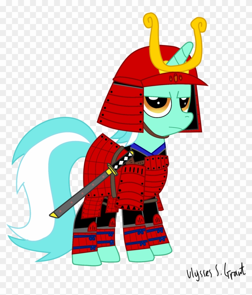 Pony Samurai Japanese Armour Horse - Cartoon #847569
