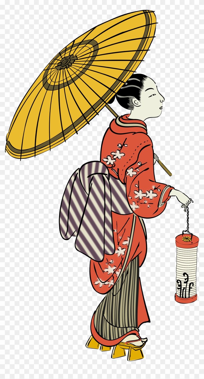 Japanese Edo Period Girl With Lantern 1979px 1638 - Japanese Png #847603