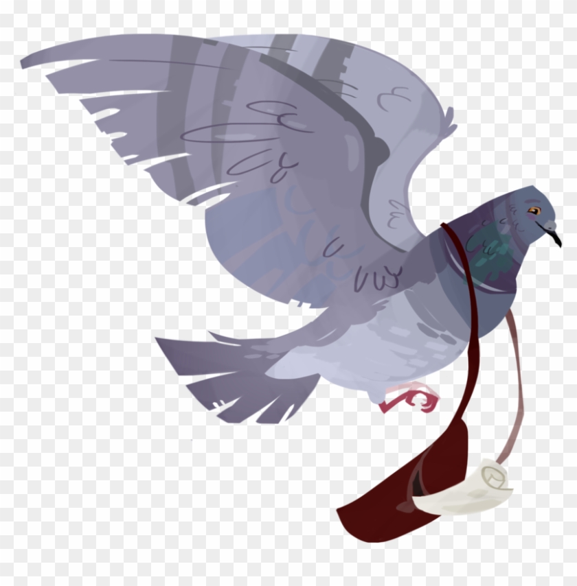 Drawn Pigeon Carrier Pigeon - Carrier Pigeon Png #847768