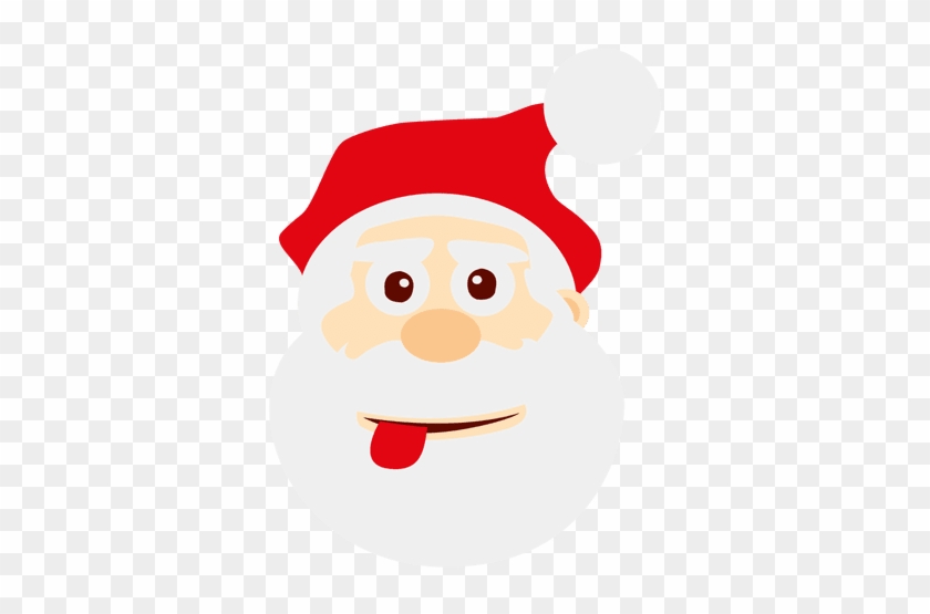 Cheeky Santa Claus Emoticon Transparent Png - Surprised Santa Png #847816