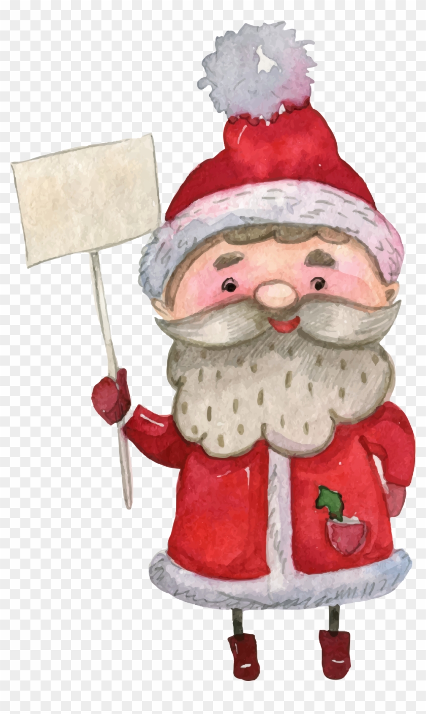 Santa Claus Watercolor Painting - Christmas Day #847840