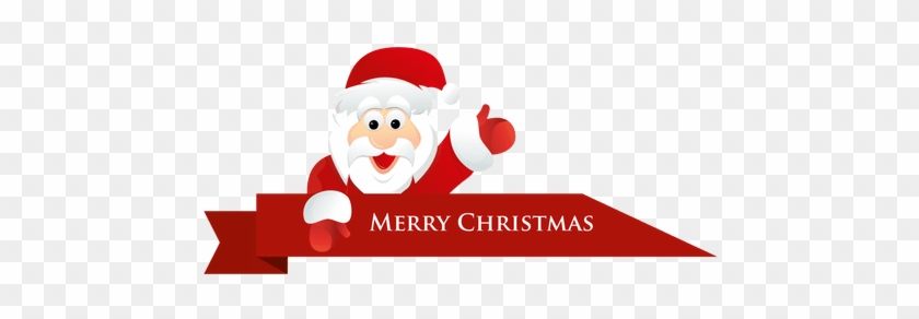 Christmas Santa Ribbon Transparent Png - Cinta De Navidad Png #847858