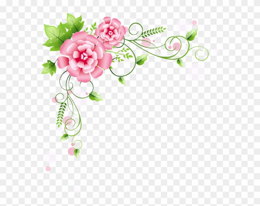 Corner Floral Decoration Png Clipart Picture - Flower Corner Border Png #847871