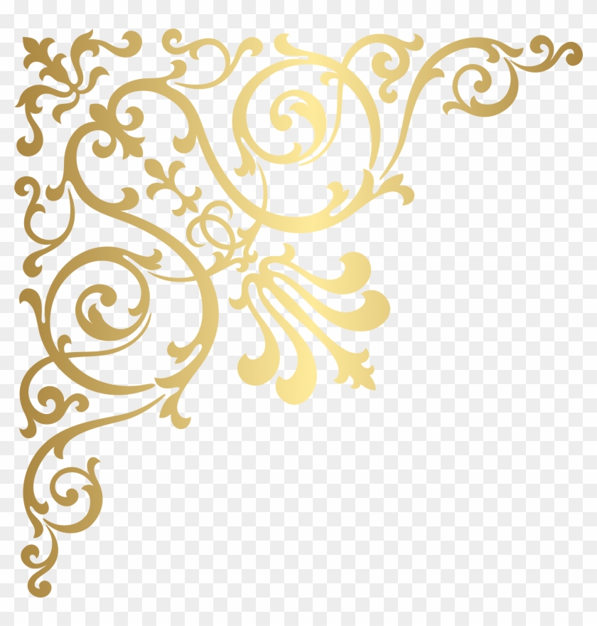 Gold Corner Transparent Png Clip Art - Gold Corner Transparent Png Clip Art #847980