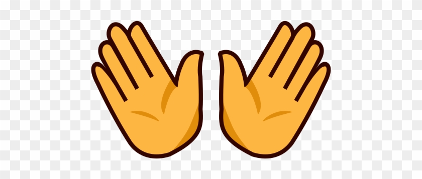 Open Hands Sign Emoji - Open Hands Emoji Png #847934