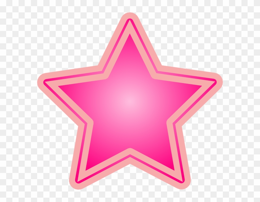 Pink Star Clip Art At Clker - Drawing #848001