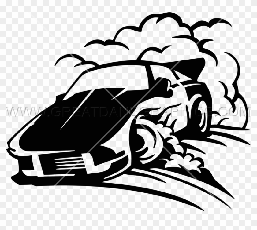 Car Drifting Stencil Clip Art - Drifting Transparent #848090