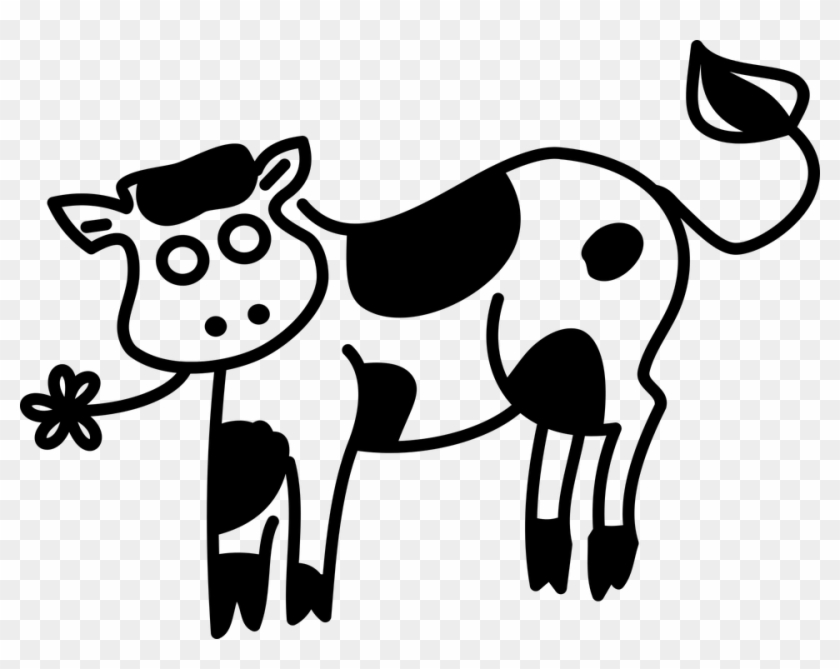 Outline Of Cow 2, Buy Clip Art - Cartoon Cow No Background #848260