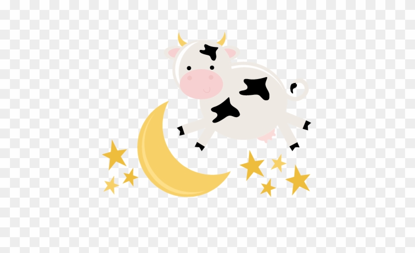 Super Cow Jumped Over The Moon Clipart - Super Cow Jumped Over The Moon Clipart #848304