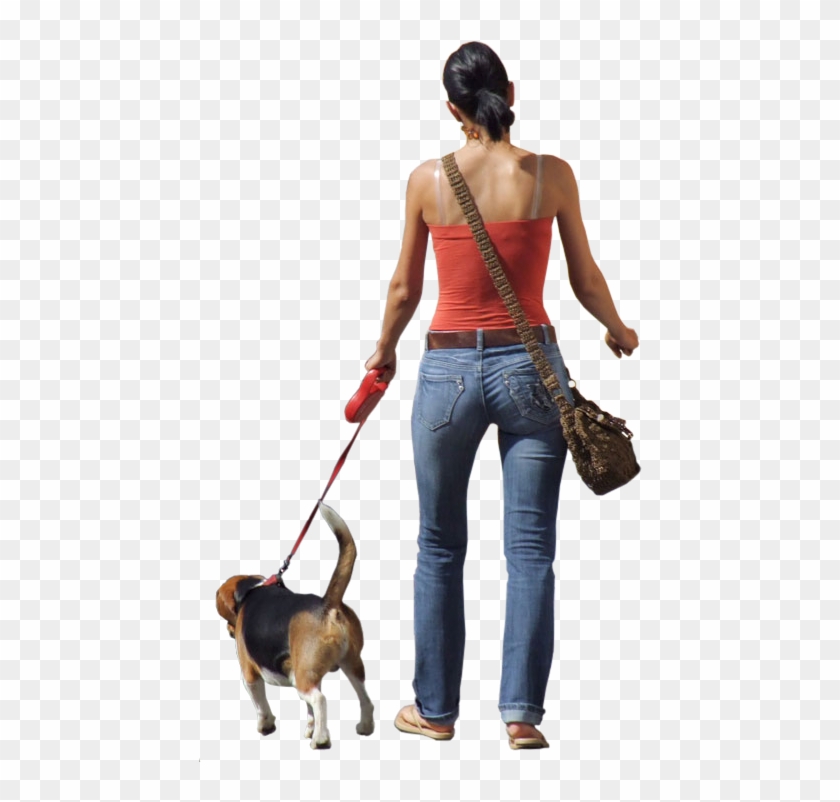 Dog Walking Clip Art - People Walking Dog Png #848370