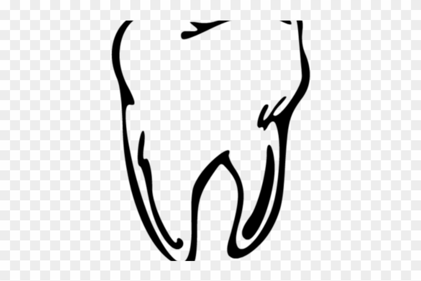 Drawn Teeth Transparent - Drawing Of A Tooth #848422