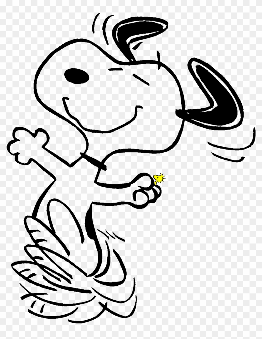 Snoopy Dance Holding His Friend Woodstock With Joy - Snoopy Dance Holding His Friend Woodstock With Joy #848528