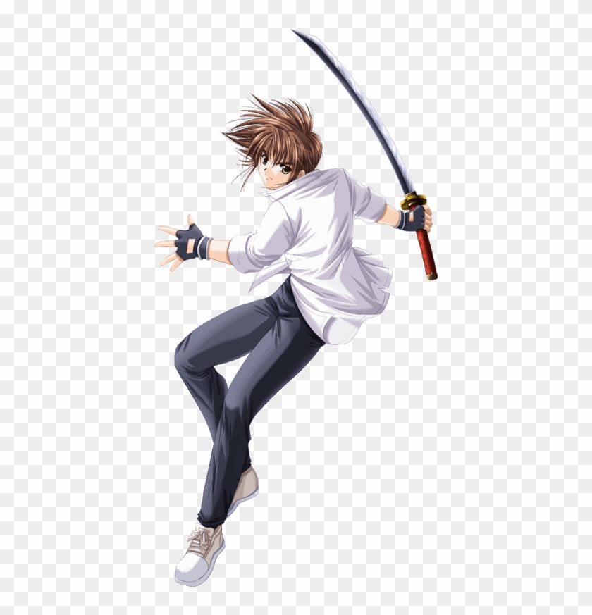 Anime Girl Sword Fight Blood - Anime Boy With Sword - Free Transparent PNG  Clipart Images Download