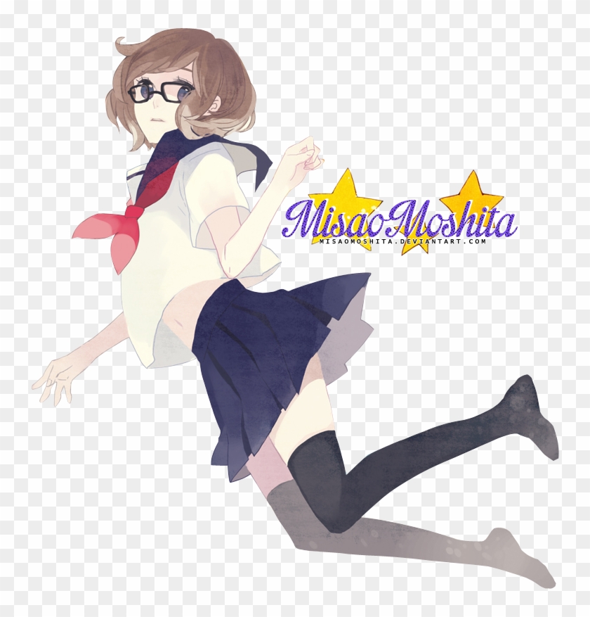Sailor Fuku Girl By Misaomoshita - Anime Girl Doing Math #848569