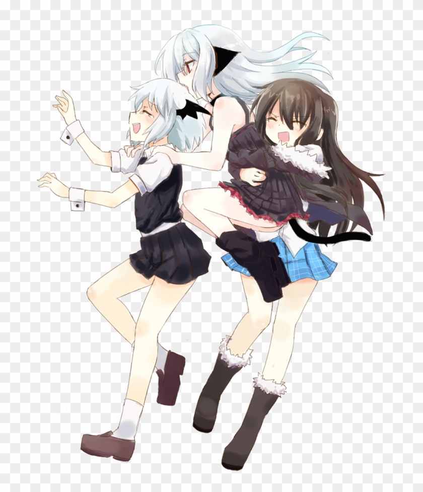 Girl X 3 By Unnameneko - Cartoon #848606