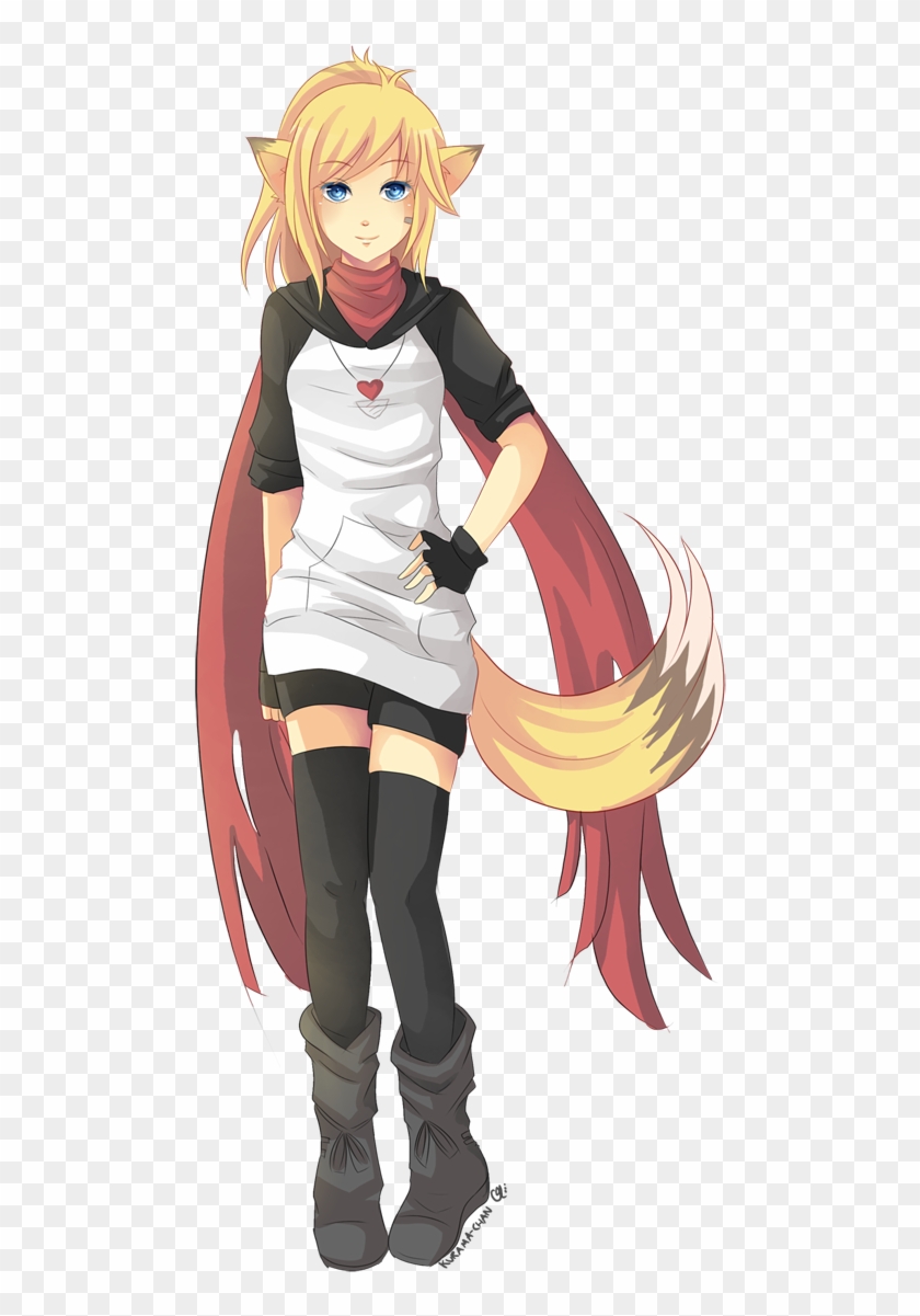 Commission For Kaosfox - Anime Blonde Fox Girl #848637