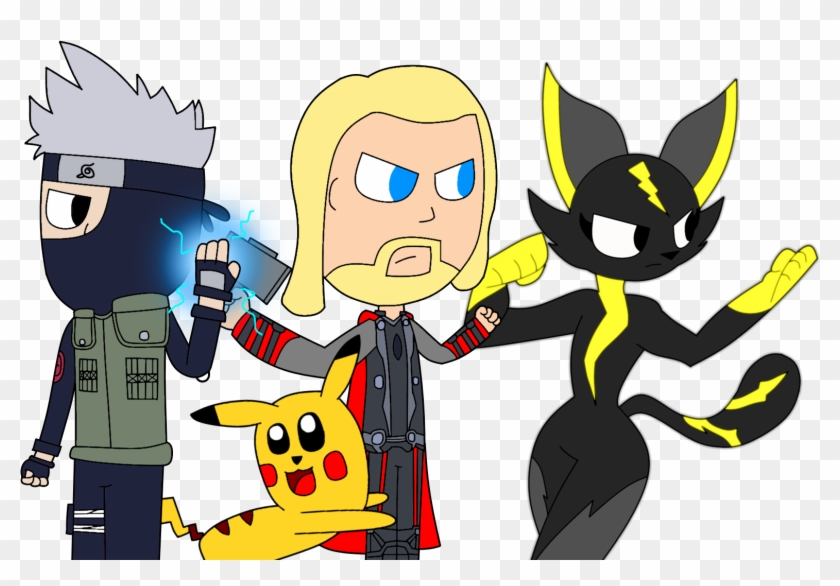 Princestickfigure Shock Thor Pikachu And Kakashi By - Thor Pikachu #848684