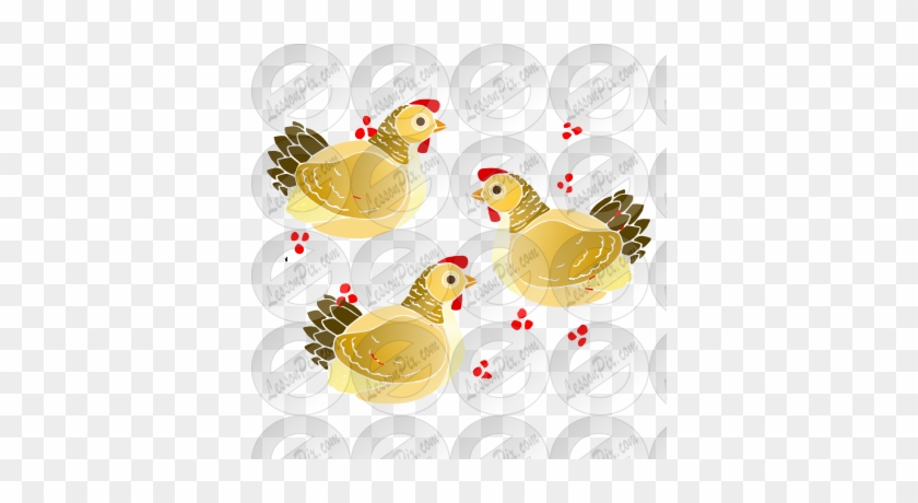 French Hens Clipart - Illustration #848753