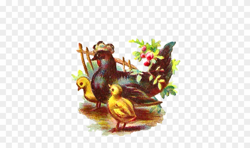 This Is A Charming Bird Graphic Of A Black Hen And - Mallard #848755