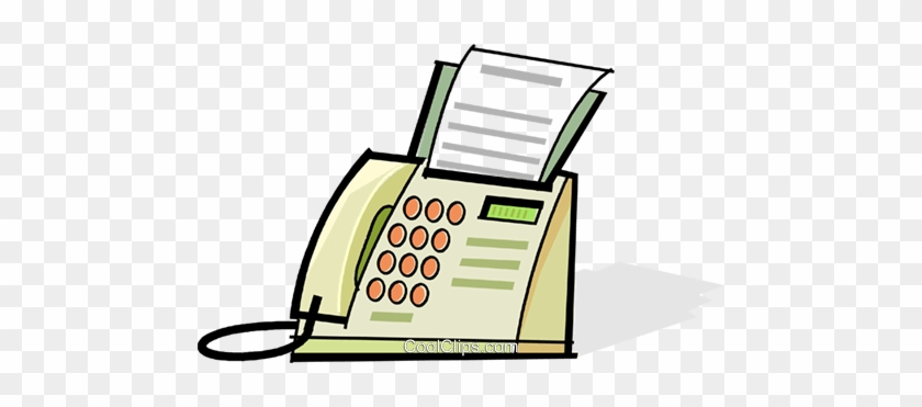 Office Phone Fax Machine Royalty Free Vector Clip Art - Fax #848873