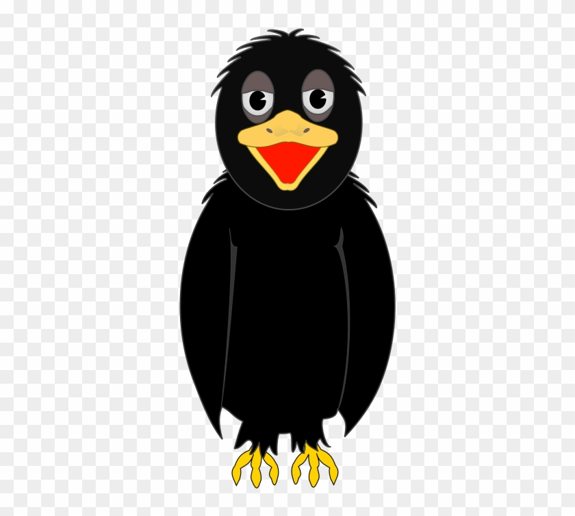 Flying Crow Cute Clipart - Crow Png Clipart #848975