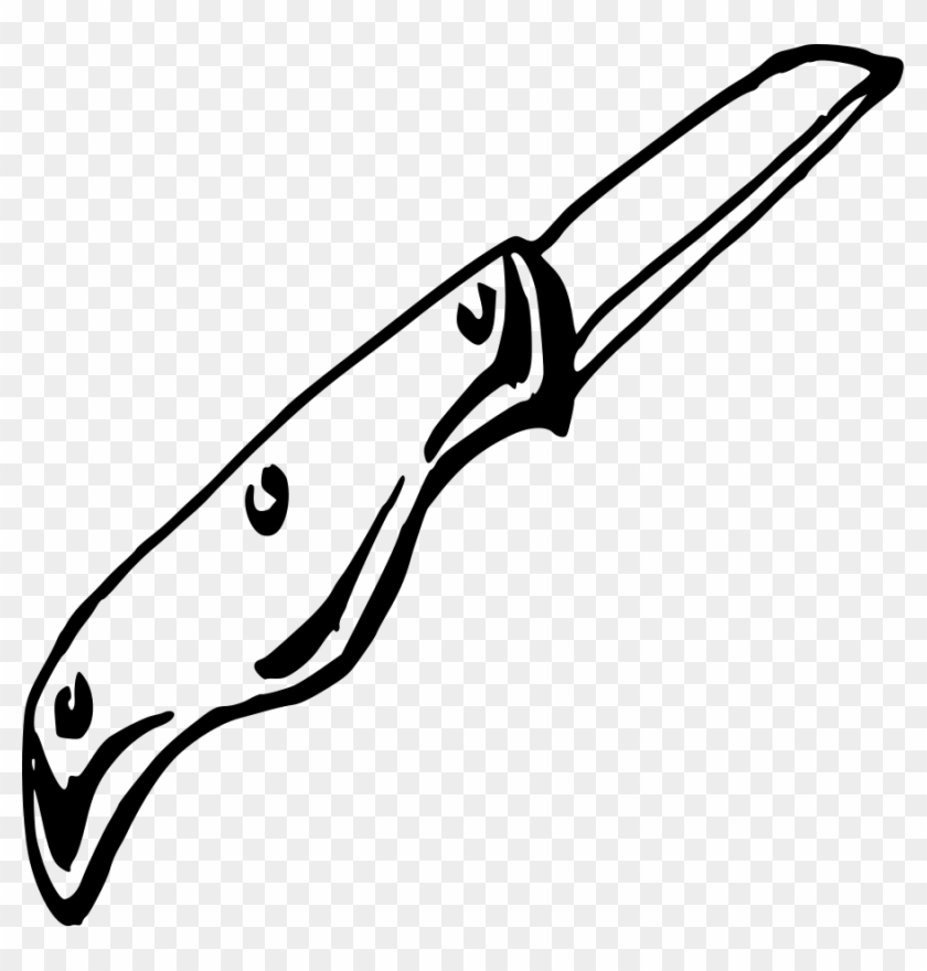 Large Knife Clipart - Knife Black And White Clip Art #849163