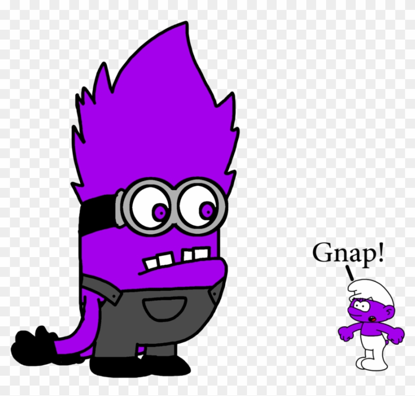 Evil Minion Meets Purple Smurf By Marcospower1996 On - Purple Smurfs #849408