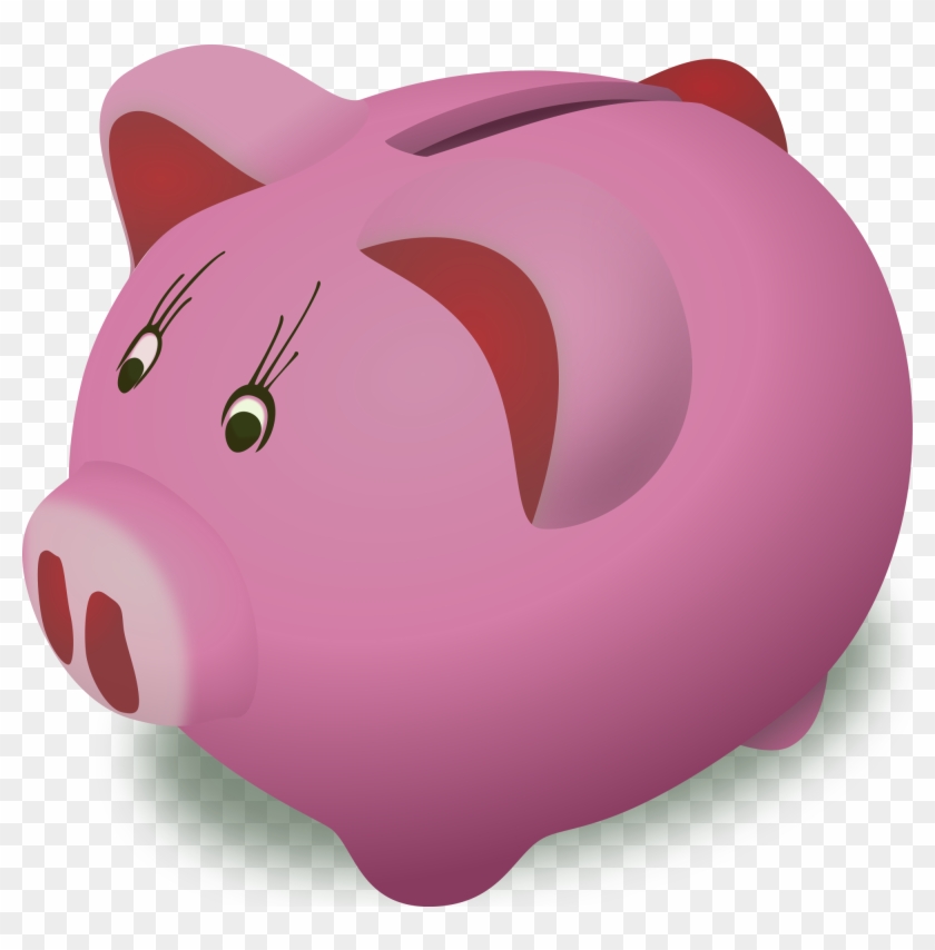Open Clip Art Library Piggy Bank - Piggy Bank Clip Art #849553