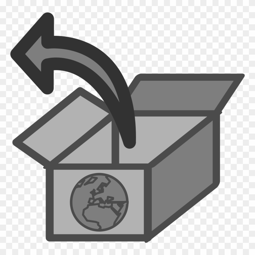 Exported Box, Flat, Open, Package, Theme, Export, Icon, - Globe Clip Art #849596