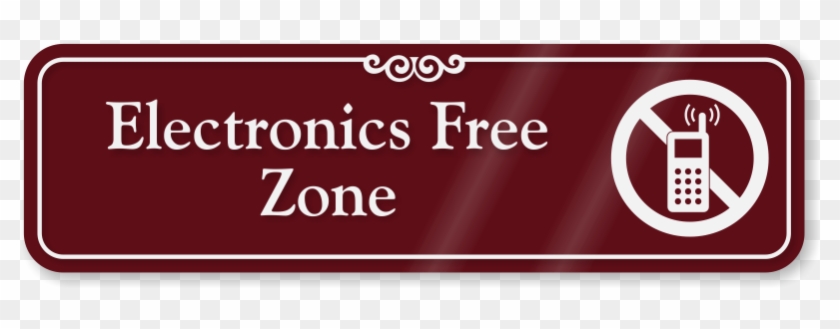 Electronics Free Zone Sign - Compliancesigns Acrylic Ada Phone Rules Sign 9 X 6 #849767