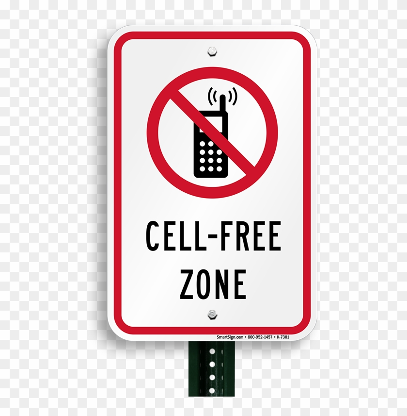 Cell Phone Free Zone With Symbol Sign - Cell Phone Sign #849770