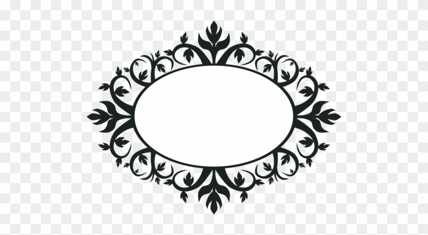 Ornamental Oval Frame Clipart - Vintage Floral Frame Oval Png #849915