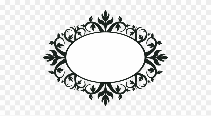 Ornamental Oval Frame Clipart - Vintage Floral Frame Oval Png #849915