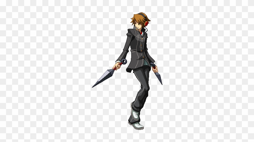 Yosuke's Walk Animation Has Got So Much Swag - Yosuke Persona 4 Arena Gif #850201