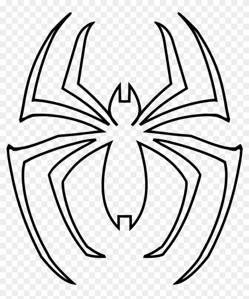Web Clipart Spiderman Logo - Spiderman Logo Coloring Pages - Free  Transparent PNG Clipart Images Download