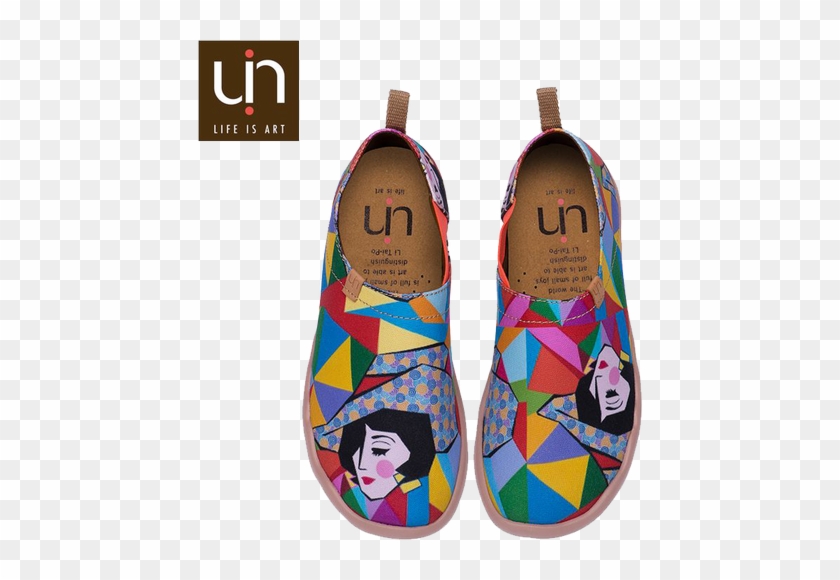 Bemalte Canvas Rainbow Girl - Slip-on Shoe #850375