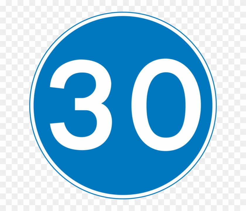 Minimum Speed Limit Of 30mph - Minimum Speed Limit Sign #850396