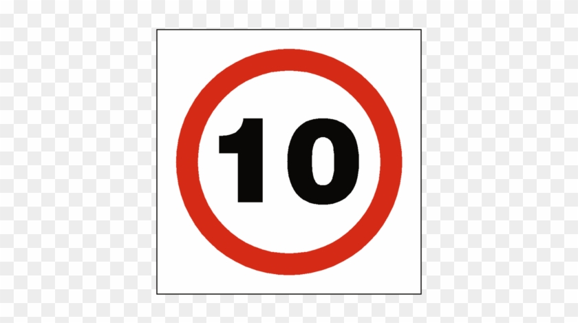 10 Mph Speed Sign - Miles Per Hour #850399