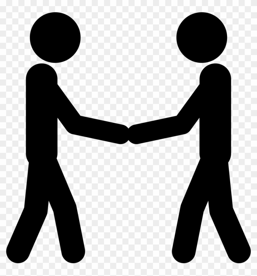 Two Stick Man Variants Shaking Hands Comments - People Shaking Hands Icon #850434