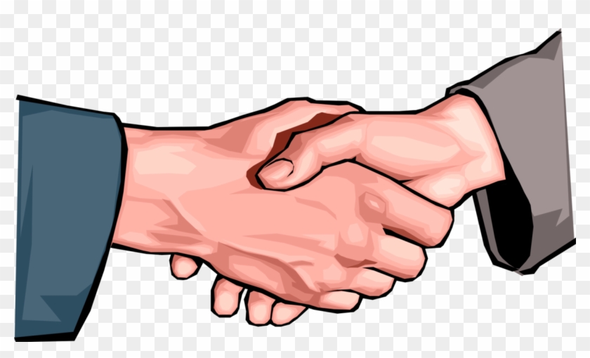 Vector Illustration Of Businessmen Shaking Hands In - Handshake #850458
