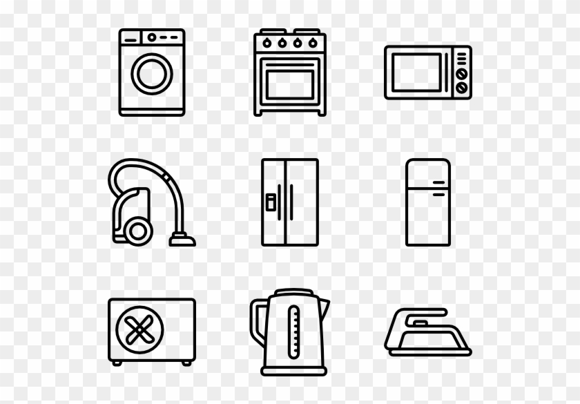Home Appliance Set - Home Appliances Icons Png #850543