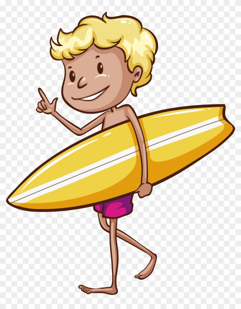 Drawing Beach Sketch - Cartoon Beach Boy Png #850590