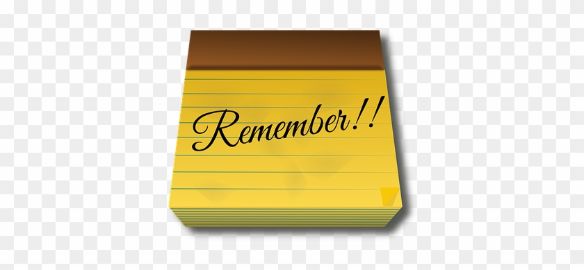 Note Notepad Pad Paper Remember Reminder T - Remember Clipart #850669