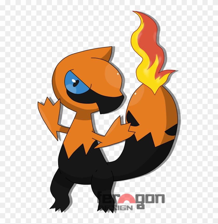 Fakemon Lizard By Fer-gon - Fire Snake Fakemon #850784