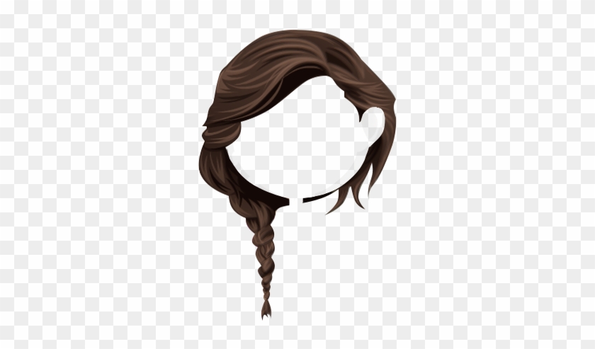Luxury Braid Clipart Hair With Braid Brown By Mcnlove - Braid Hair Clip Art #850838