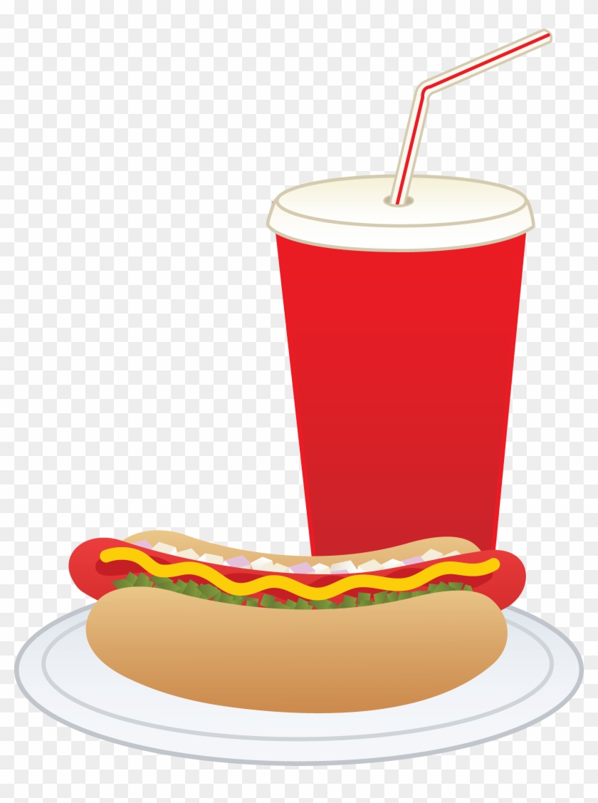 Drink Clipart Soft Drink - Hot Dog And Pop #851001